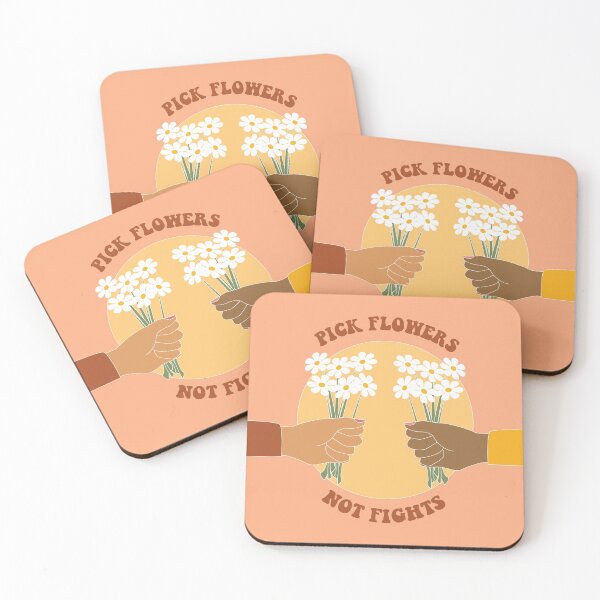 Item preview, Pick Flowers Not Fights designed and sold by Rachel Gorban.
