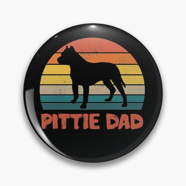 Item preview, Pittie Dad Retro Sunset  designed and sold by Zurickdesigns.