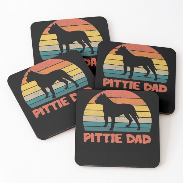 Item preview, Pittie Dad Retro Sunset  designed and sold by Zurickdesigns.