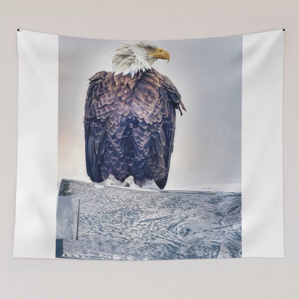Item preview, Bald Eagle on a platform designed and sold by KDartisticeye.