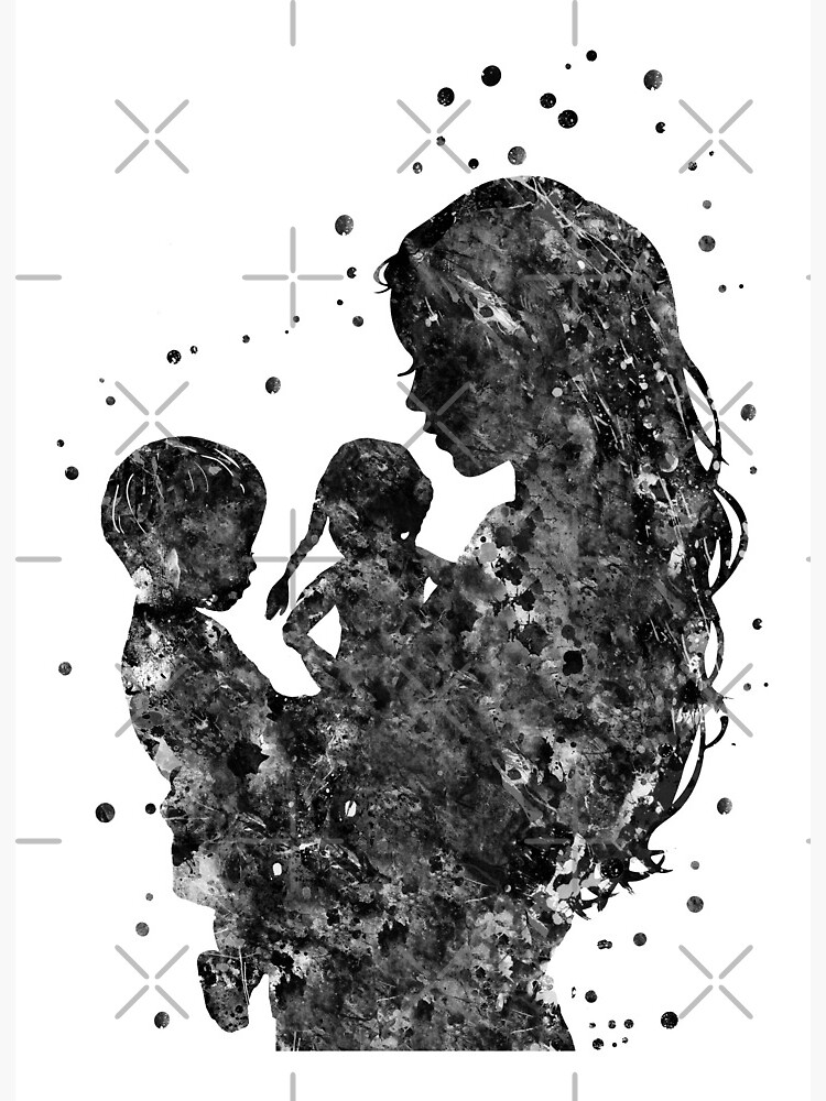 sketch mother and daughter drawings - Clip Art Library