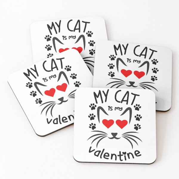 Item preview, My Cat Is My Valentine Gift for All Singles and Cat Lovers For the Valentine Day designed and sold by Tema EL.