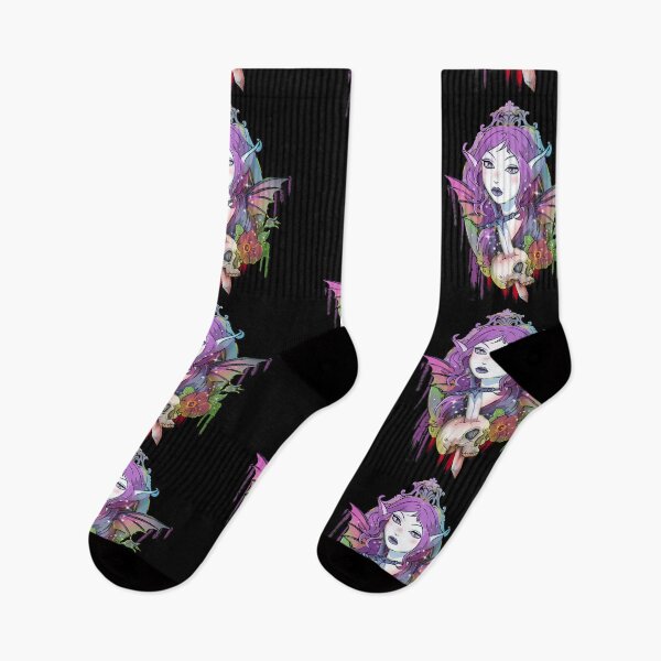 Item preview, Floral Punk Pixie Skull designed and sold by BlackSheepEllis.