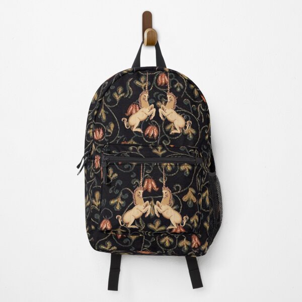 Item preview, Medieval Unicorns Midnight Floral Tapestry designed and sold by Epitome Girl.