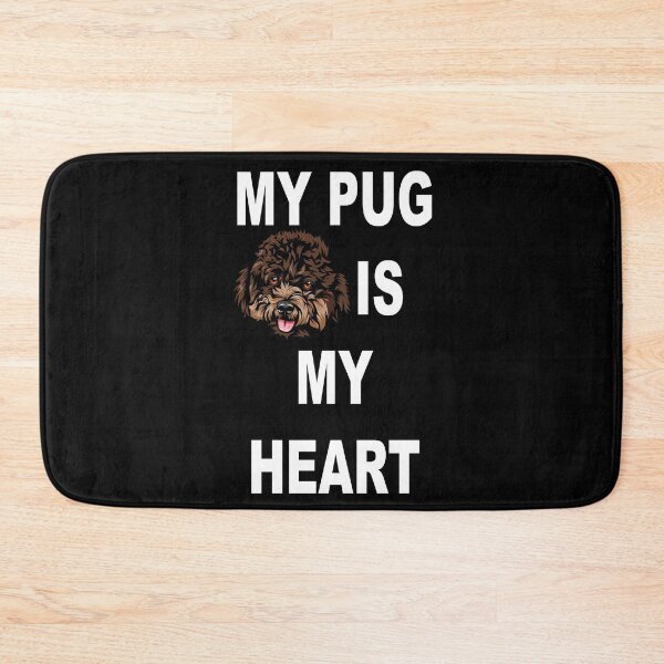 Item preview, My pug is my heart typography funny saying design. designed and sold by SamRVstore.