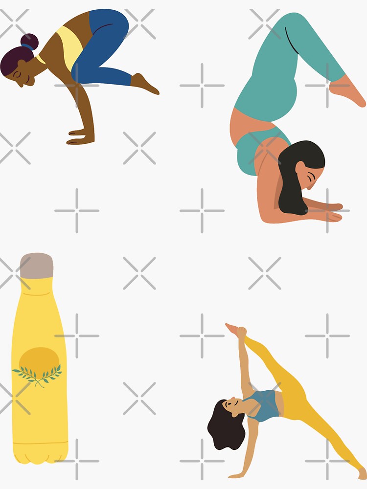 Yoga Girls Sticker Pack Sticker for Sale by madebymaris