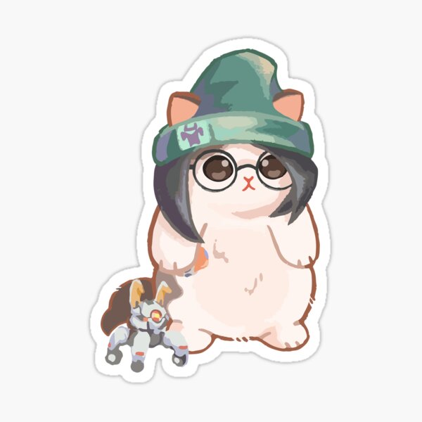 Minimalist Mewjoy cat cute Surprised Penguin catMewjoy Sticker