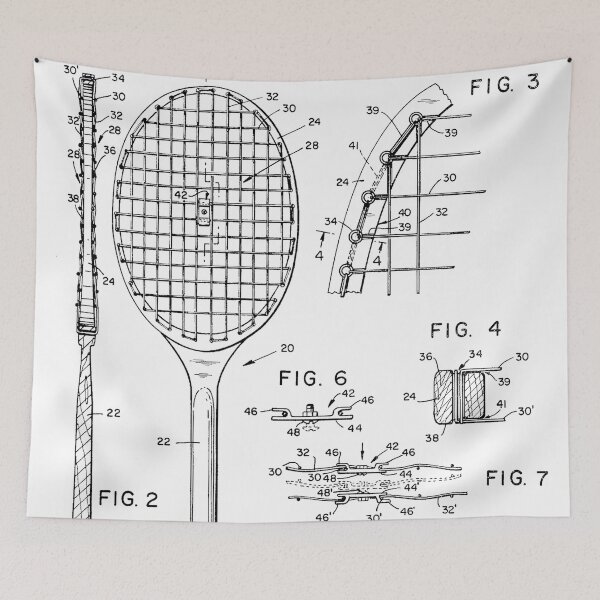 Item preview, The Tennis Racket Patent Light 1 designed and sold by OutofFocusShop.