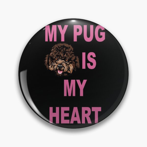 Item preview, My pug is my heart typography funny saying design. designed and sold by SamRVstore.