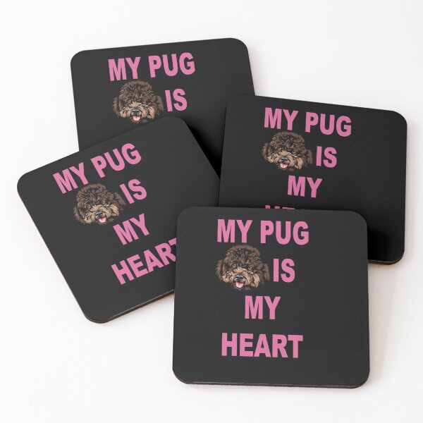 Item preview, My pug is my heart typography funny saying design. designed and sold by SamRVstore.