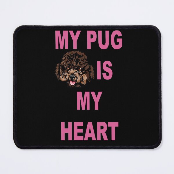 Item preview, My pug is my heart typography funny saying design. designed and sold by SamRVstore.