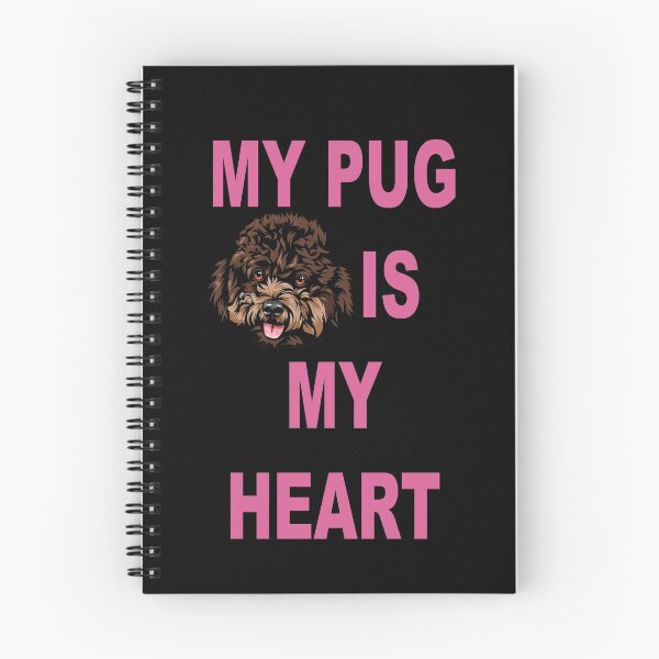 Item preview, My pug is my heart typography funny saying design. designed and sold by SamRVstore.