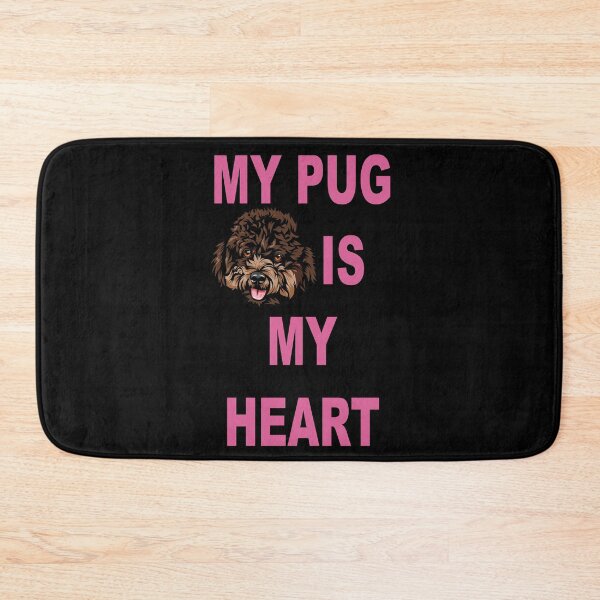 Item preview, My pug is my heart typography funny saying design. designed and sold by SamRVstore.