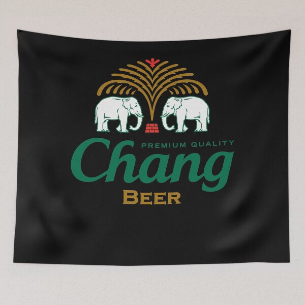 Item preview, Thailand Chang beer bottle label เบียร์ ช้าง Essential T-Shirt designed and sold by Rogerebb.