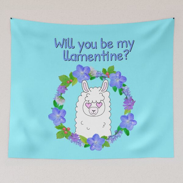 Item preview, Will you be my llamentine? Cute llama designed and sold by Purr95.