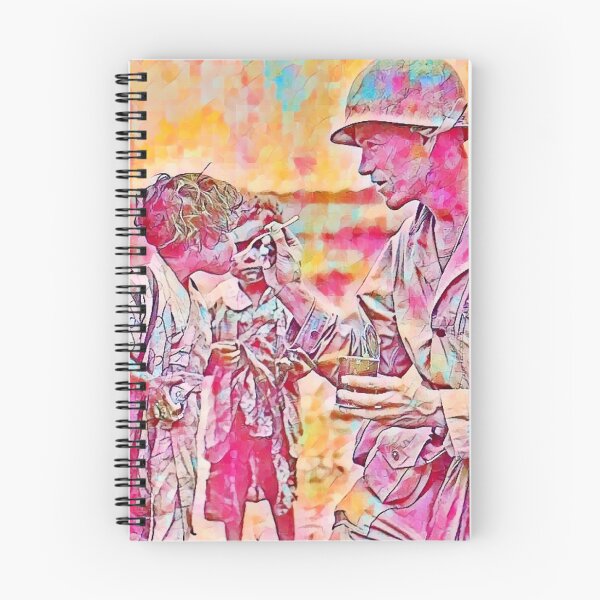 Item preview,  American serviceman shares his rations with two Japanese children Okinawa watercolor designed and sold by CristalleLisa.