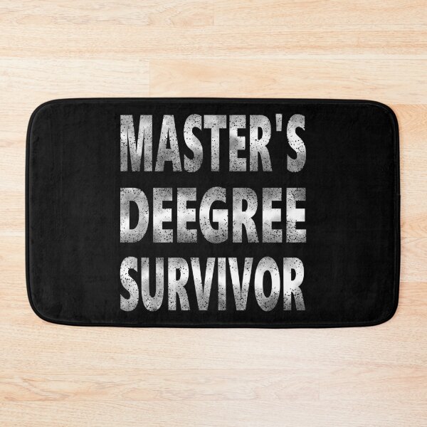 Item preview, Master’s Degree Survivor Funny Tee Shirt Graduation Quote Humor College Grad - Black designed and sold by ShumShumShop.