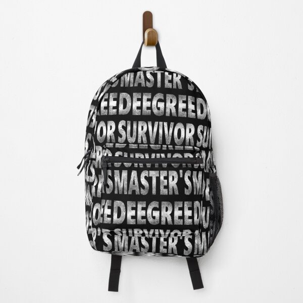 Item preview, Master’s Degree Survivor Funny Tee Shirt Graduation Quote Humor College Grad - Black designed and sold by ShumShumShop.