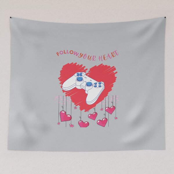 Item preview,  Gamer Heart controller- follow your Heart for video games lover designed and sold by BronikowskiART.