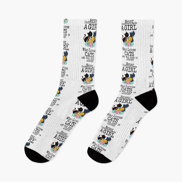 Item preview, Never Underestimate A Girl Who Loves Cats And Was Born In August ,Cute Funny Quote For Cat Lovers designed and sold by pedrored369.