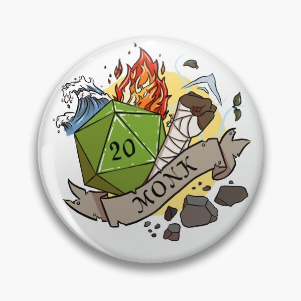Item preview, Monk Sticker: Four Elements designed and sold by Aidan HJ.