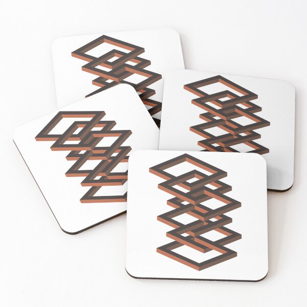Item preview, Three-color isometric squares designed and sold by laatabiShirt.