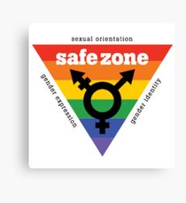 LGBT+ Safe Zone Equality Canvas Print