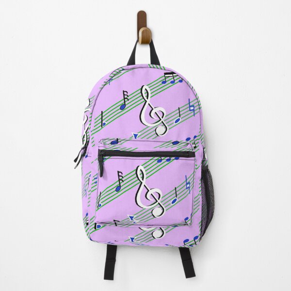 Item preview, Music Symbols on Slanted Green Music Bars against a Lavender Background designed and sold by ThisNThatImages.