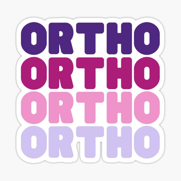 "Ortho Purple" Sticker for Sale by eneville1015 Redbubble