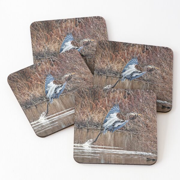 Item preview, Great Blue Heron landing in the marsh designed and sold by KDartisticeye.