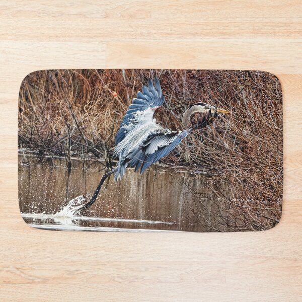 Item preview, Great Blue Heron landing in the marsh designed and sold by KDartisticeye.