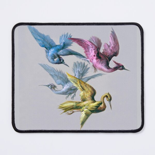 Item preview, Beautiful Flying Phoenix Birds - Vintage French Fabric Design designed and sold by TheCurators.