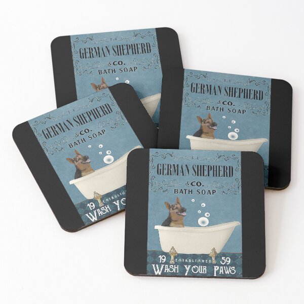 Item preview, German shepherd bath soap blue wash your paws dog lover designed and sold by SimonsonNuala.