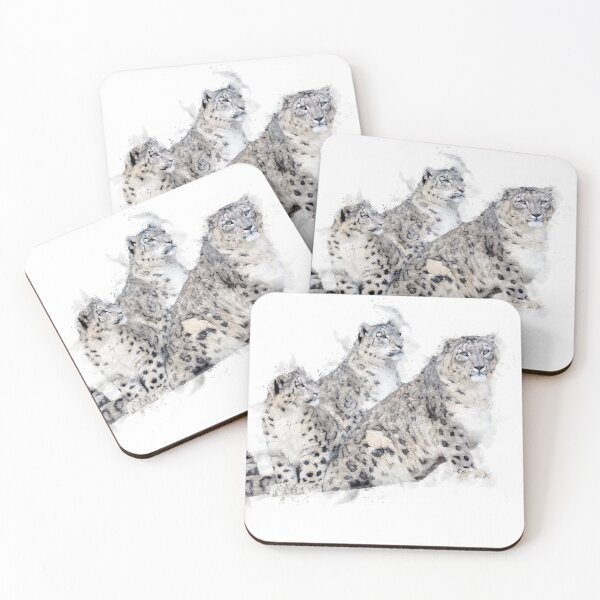 Item preview, Snow leopard Watercolour Artwork   designed and sold by Typeglyphs.