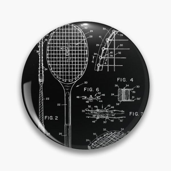 Item preview, The Tennis Racket Patent Dark 1 designed and sold by OutofFocusShop.