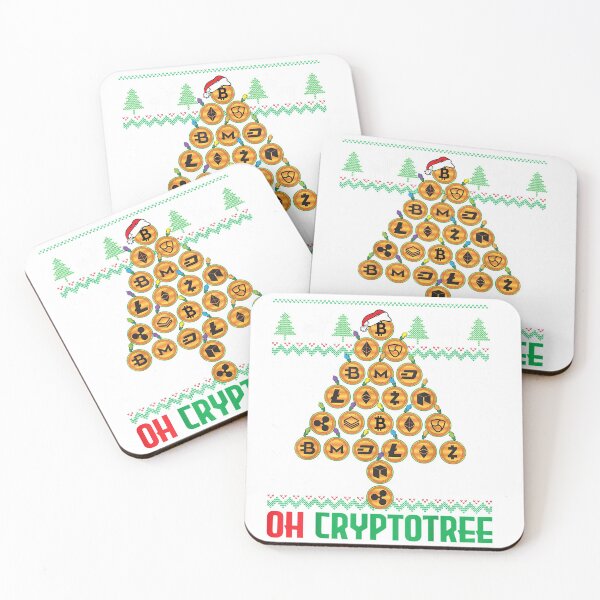Aperçu de l'œuvre Oh Cryptotree BTC Crypto Coins Bitcoin Arbre de Noël T-shirt créée et vendue par BoeglinClay.