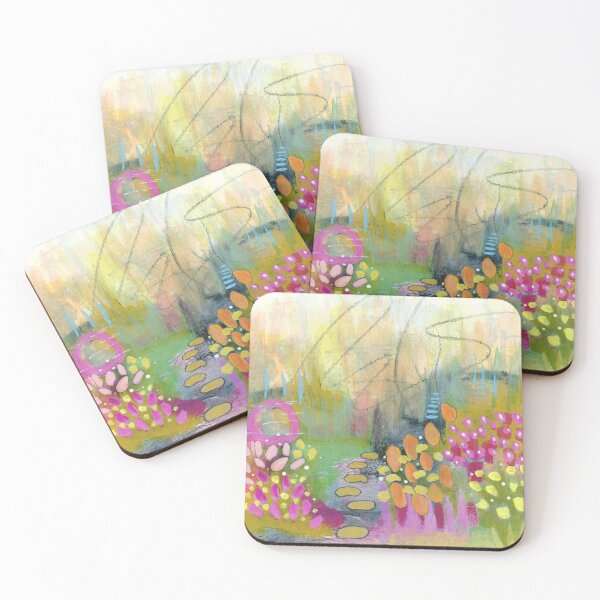 Item preview, A Bright Future 1, Abstract Landscape Art Flower Garden Painting designed and sold by Itaya Art.