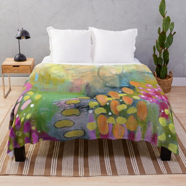 Item preview, A Bright Future 1, Abstract Landscape Art Flower Garden Painting designed and sold by Itaya Art.