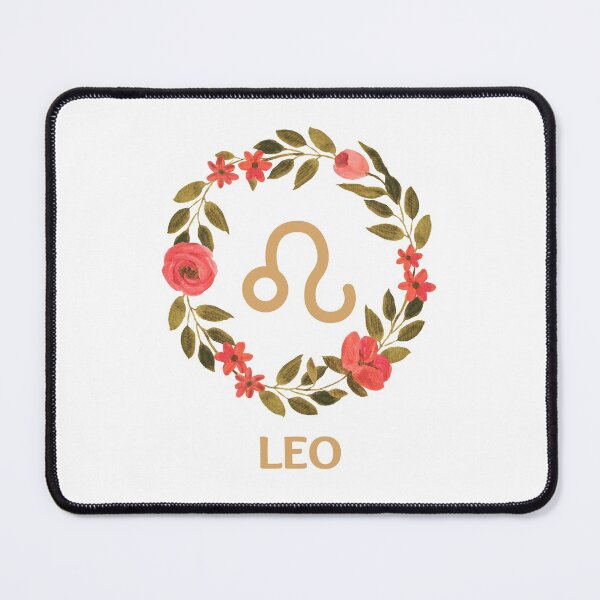 Item preview, Leo Symbol with Floral Wreath designed and sold by Hellofriendco.