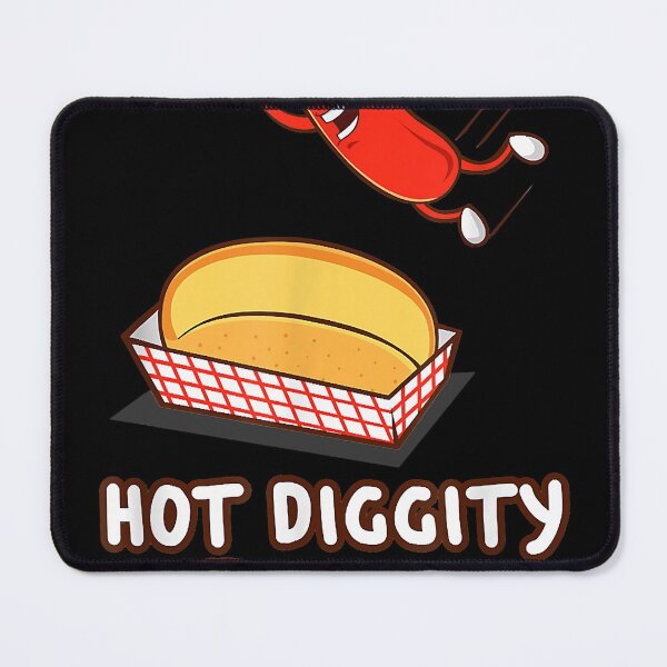 Item preview, Funny Hot Dog T-shirt, Hot Diggity Dog, BBQ, Cartoon Weiner designed and sold by AnthonyKwan.