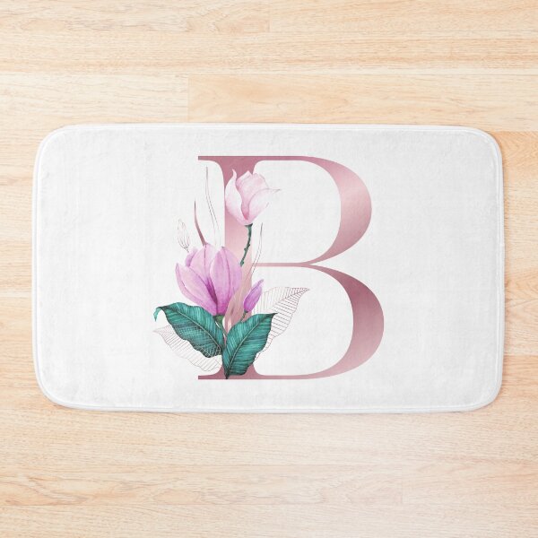 Item preview, Pink Floral Letter B With Abstract Tropical Flowers and Leaves. Flower Letter B designed and sold by silviaol.