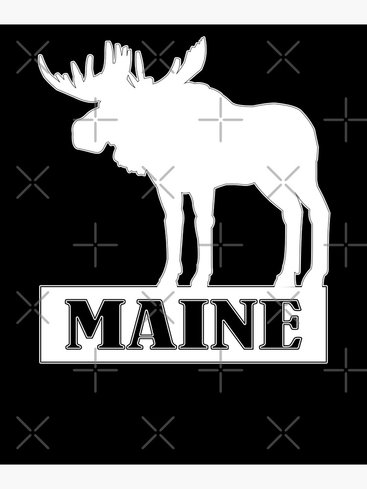 "Maine moose" Poster for Sale by phys Redbubble