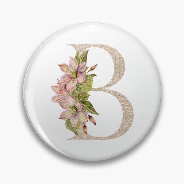 Item preview, Vintage Beige Letter B With Abstract Flowers and Leaves. Floral Letter B designed and sold by silviaol.