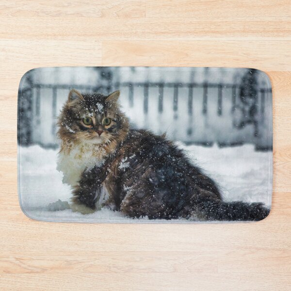 Item preview, Siberian Forest kitten in the snow designed and sold by KDartisticeye.