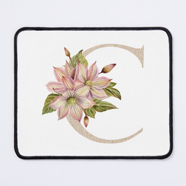 Item preview, Vintage Beige Letter C With Abstract Flowers and Leaves. Floral Letter C designed and sold by silviaol.