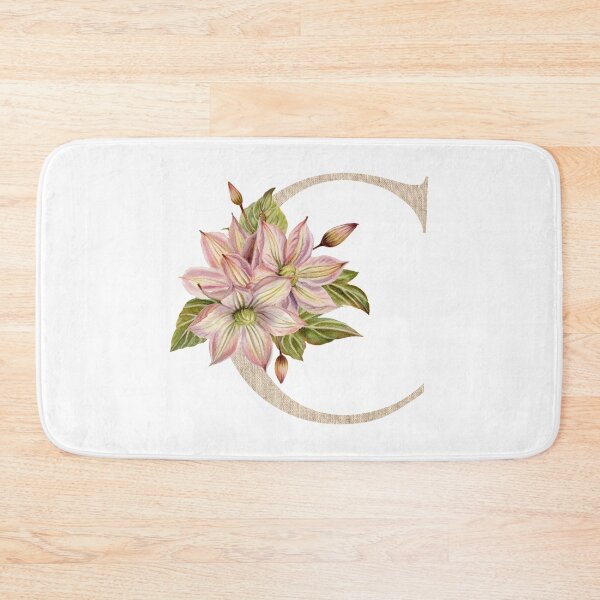 Item preview, Vintage Beige Letter C With Abstract Flowers and Leaves. Floral Letter C designed and sold by silviaol.