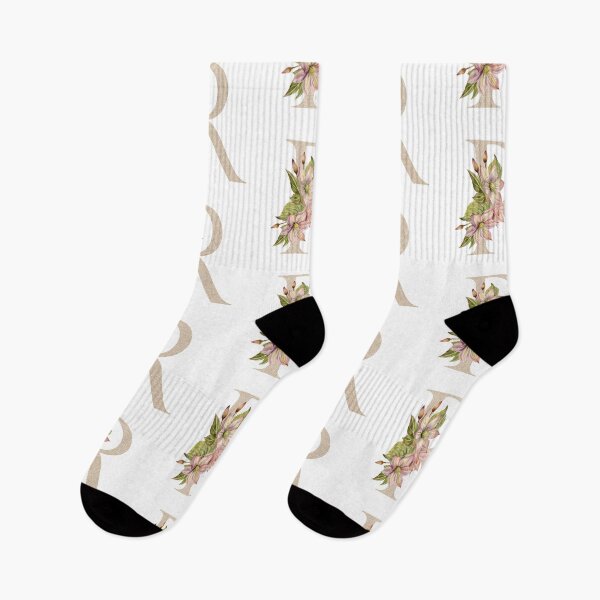 Item preview, Vintage Beige Letter R With Abstract Flowers and Leaves. Floral Letter R designed and sold by silviaol.