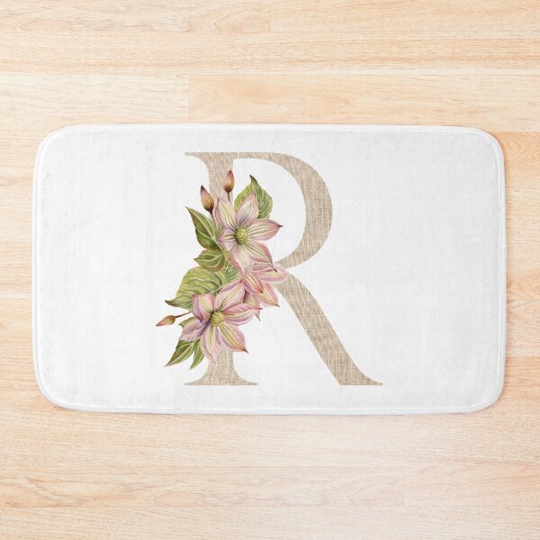 Item preview, Vintage Beige Letter R With Abstract Flowers and Leaves. Floral Letter R designed and sold by silviaol.