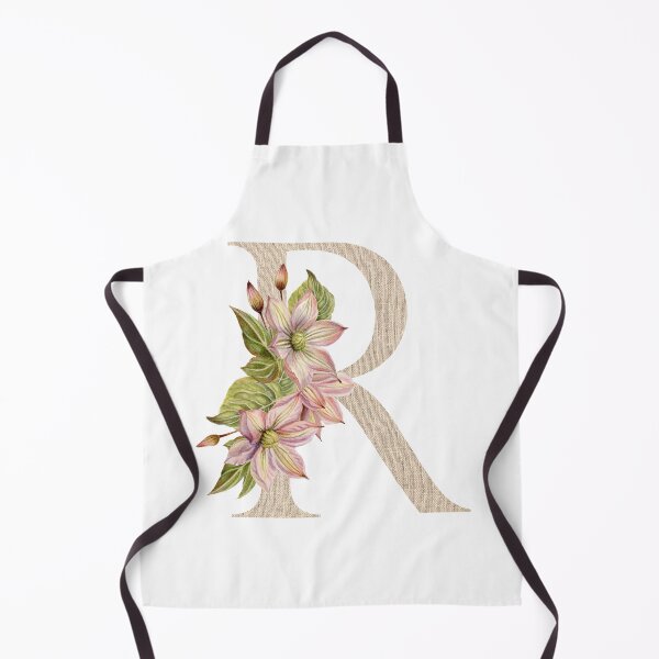 Item preview, Vintage Beige Letter R With Abstract Flowers and Leaves. Floral Letter R designed and sold by silviaol.