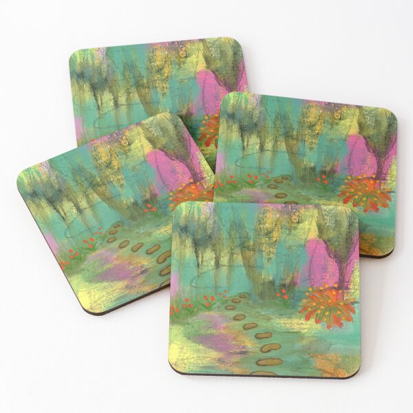 Item preview, A Fresh Start 1, Abstract Landscape Art Flowers Forest Painting designed and sold by Itaya Art.